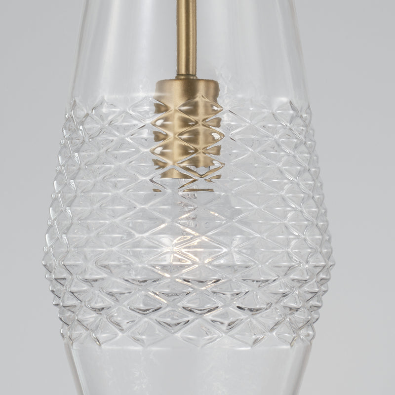 Capital Lighting 345011AD One Light Pendant, Aged Brass