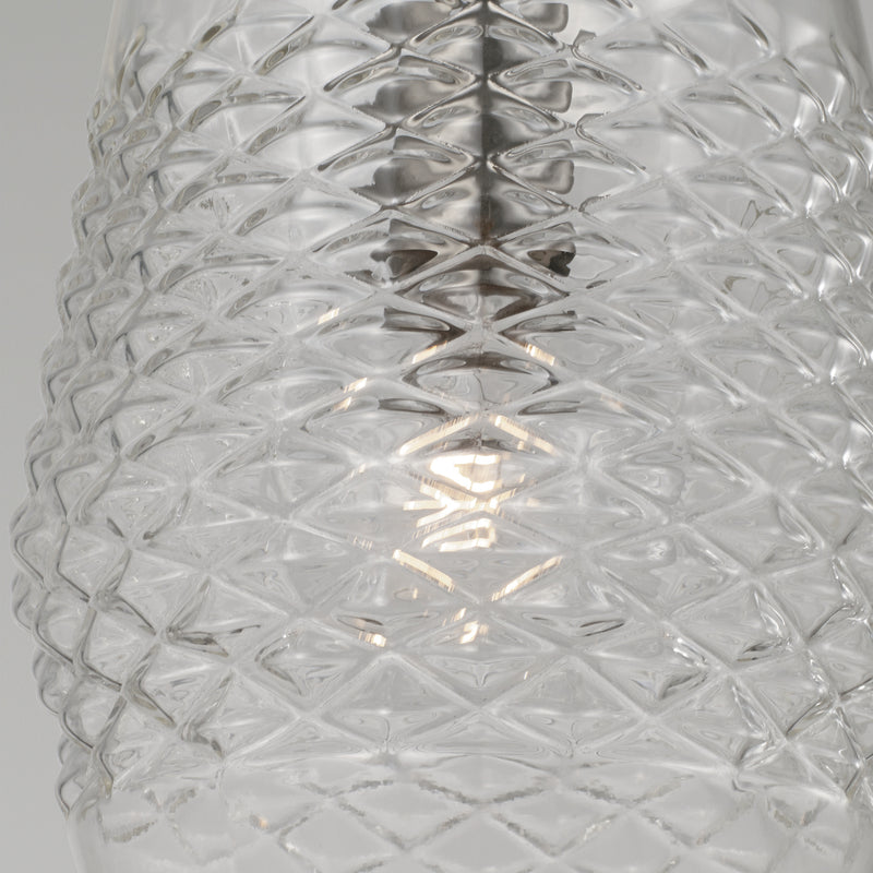Capital Lighting 345011BN One Light Pendant, Brushed Nickel