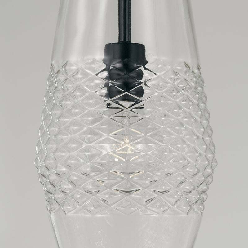 Capital Lighting 345011MB One Light Pendant, Matte Black