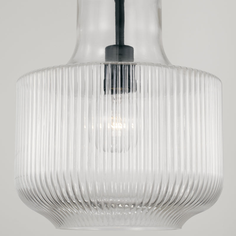Capital Lighting 345111MB One Light Pendant, Matte Black