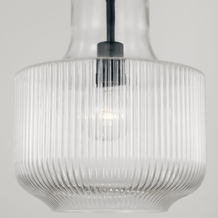Capital Lighting 345111MB One Light Pendant, Matte Black