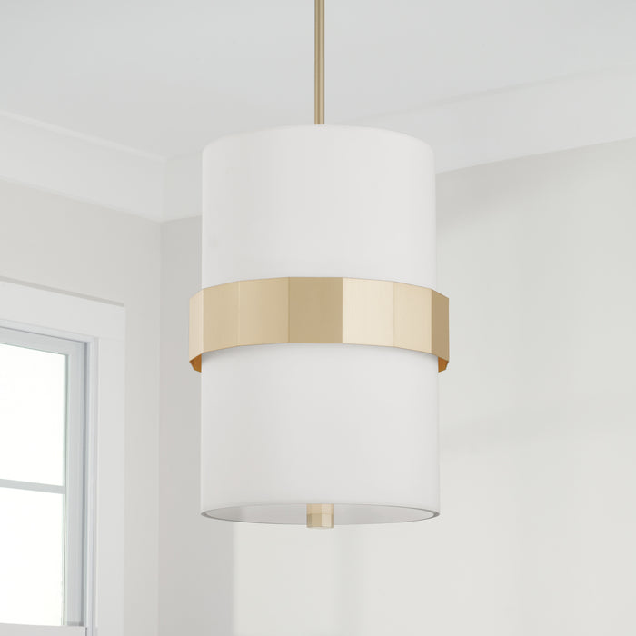 Capital Lighting 346221SF Two Light Pendant, Soft Gold