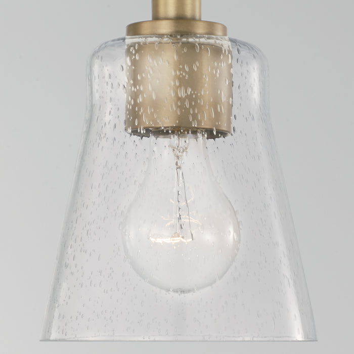 Capital Lighting 346911AD-533 One Light Pendant, Aged Brass