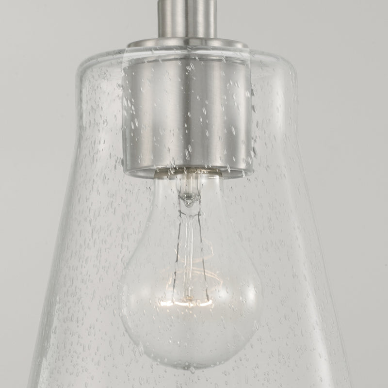 Capital Lighting 346911BN-533 One Light Pendant, Brushed Nickel
