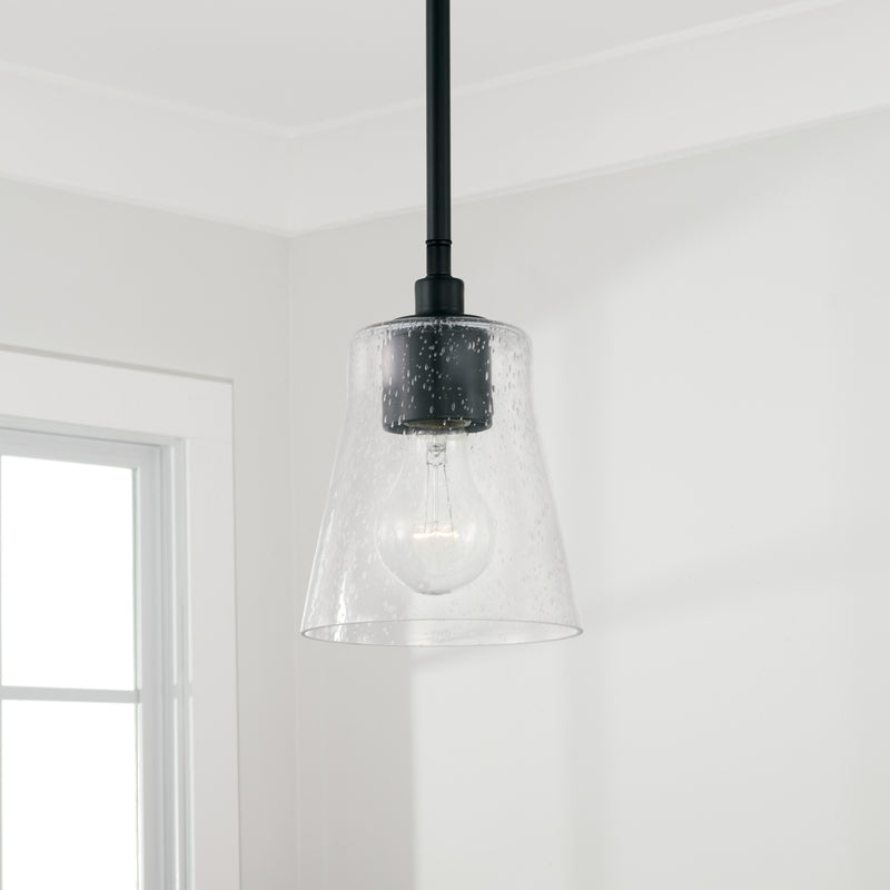 Capital Lighting 346911MB-533 One Light Pendant, Matte Black