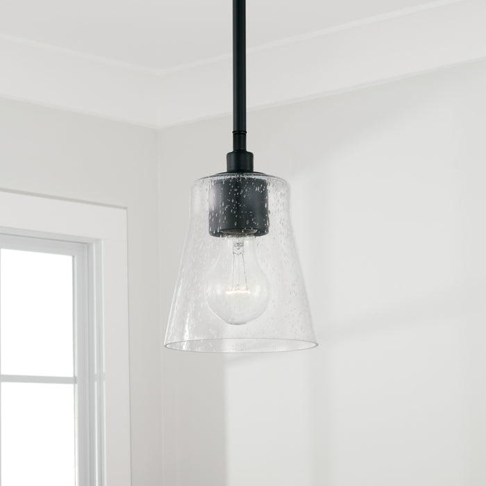 Capital Lighting 346911MB-533 One Light Pendant, Matte Black