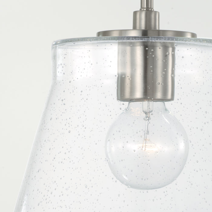 Capital Lighting 346912BN One Light Pendant, Brushed Nickel