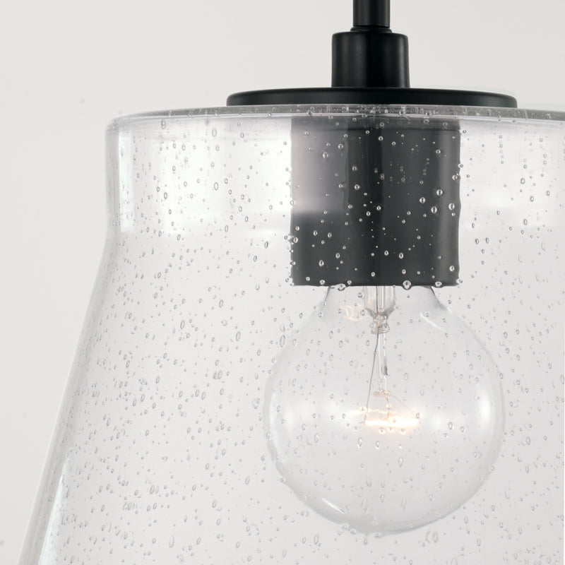 Capital Lighting 346912MB One Light Pendant, Matte Black