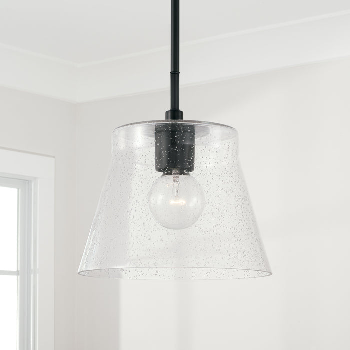 Capital Lighting 346912MB One Light Pendant, Matte Black