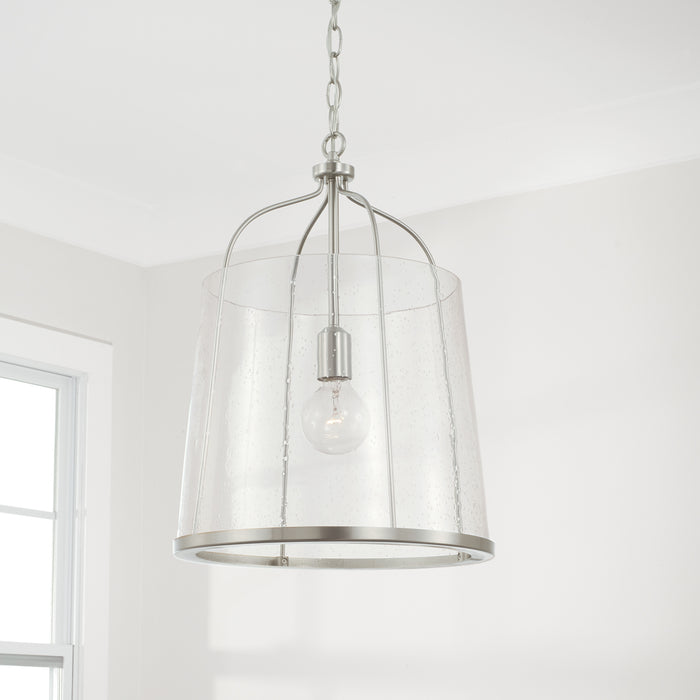 Capital Lighting 347011BN One Light Pendant, Brushed Nickel