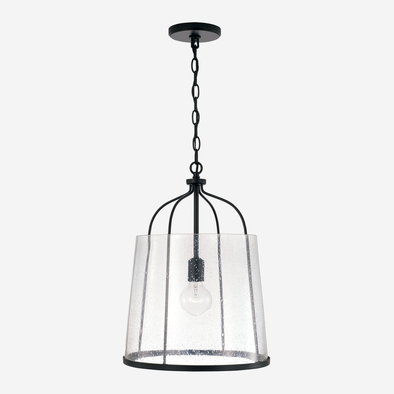 Capital Lighting 347011MB One Light Pendant, Matte Black
