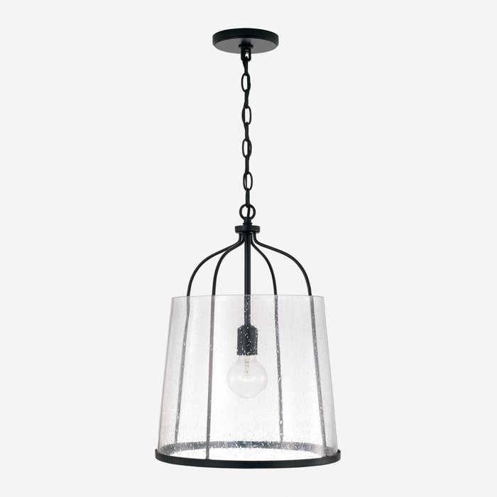 Capital Lighting 347011MB One Light Pendant, Matte Black