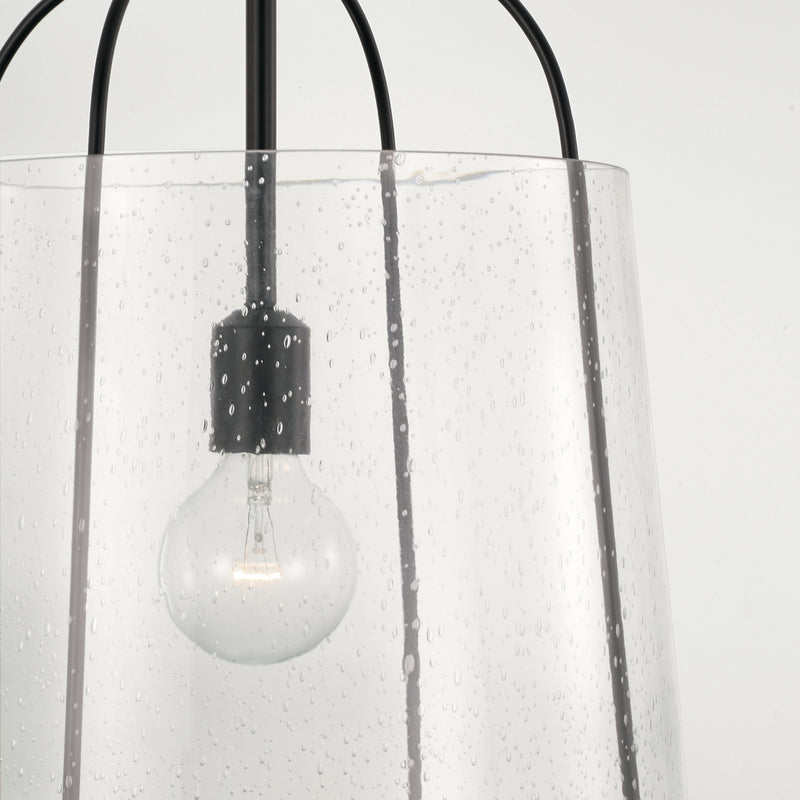 Capital Lighting 347011MB One Light Pendant, Matte Black