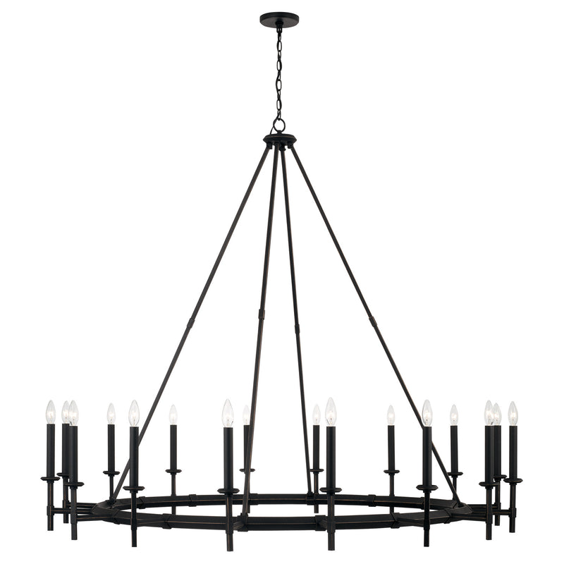 Capital Lighting 445202IH 16 Light Chandelier, Brushed Black Iron