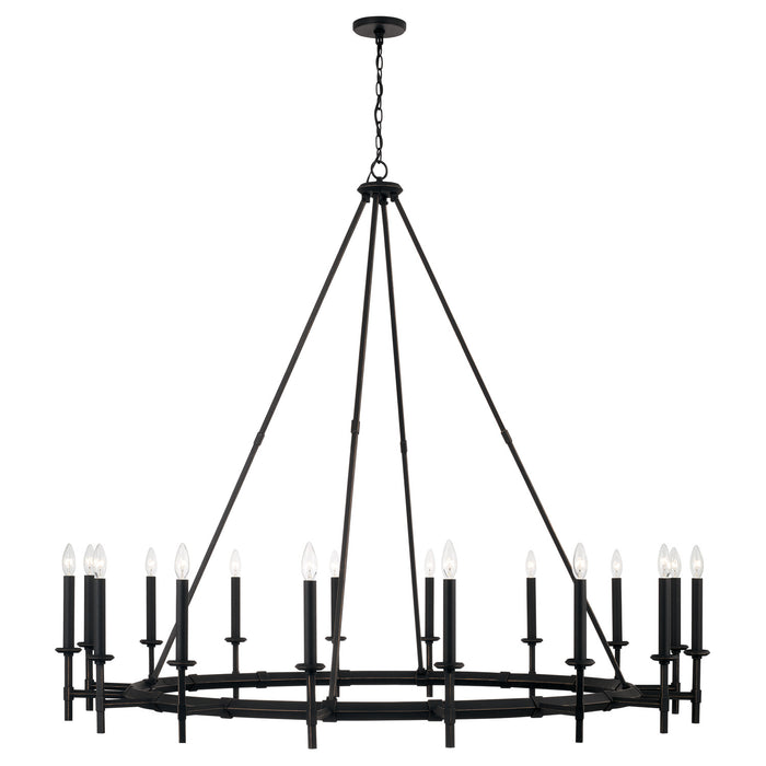 Capital Lighting 445202IH 16 Light Chandelier, Brushed Black Iron