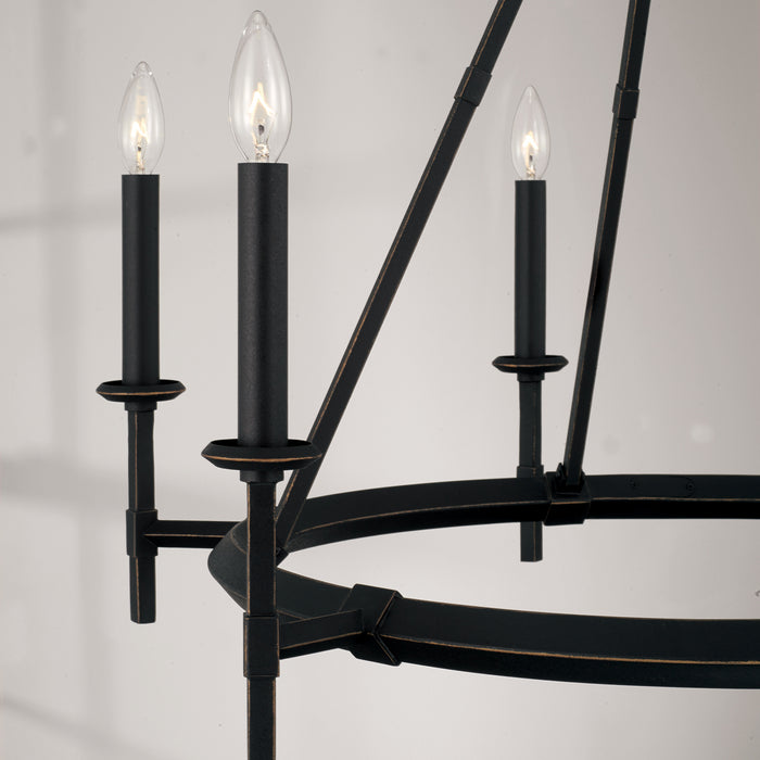 Capital Lighting 445261IH Six Light Chandelier, Brushed Black Iron