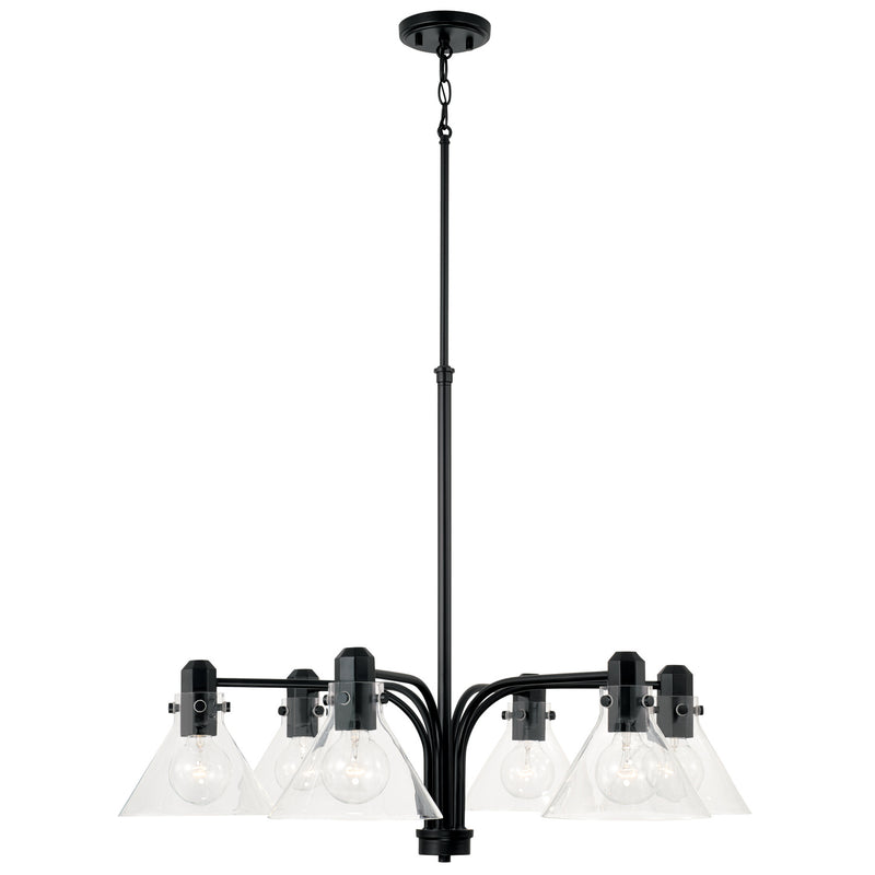 Capital Lighting 445861MB-528 Six Light Chandelier, Matte Black