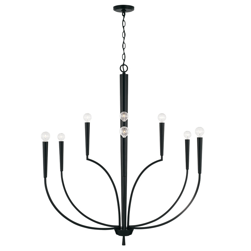 Capital Lighting 445901MB Ten Light Chandelier, Matte Black