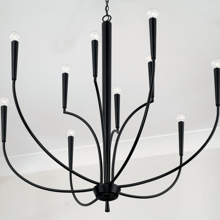 Capital Lighting 445901MB Ten Light Chandelier, Matte Black
