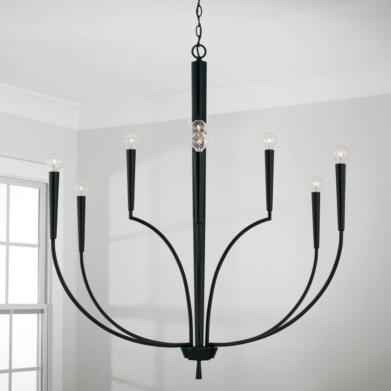 Capital Lighting 445901MB Ten Light Chandelier, Matte Black