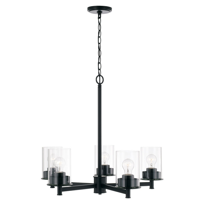 Capital Lighting 446851MB-532 Five Light Chandelier, Matte Black
