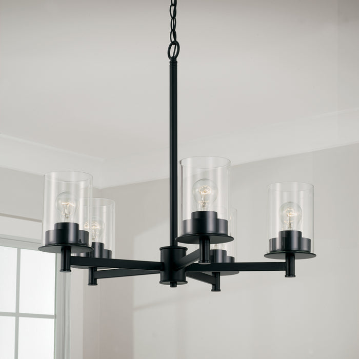 Capital Lighting 446851MB-532 Five Light Chandelier, Matte Black