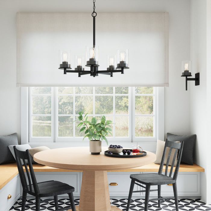Capital Lighting 446851MB-532 Five Light Chandelier, Matte Black