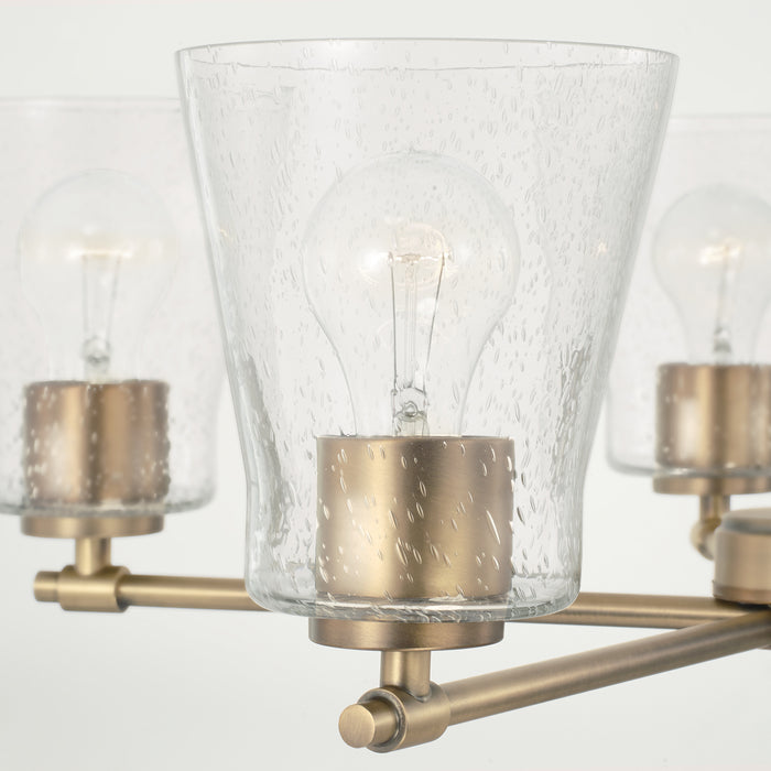 Capital Lighting 446951AD-533 Five Light Chandelier, Aged Brass
