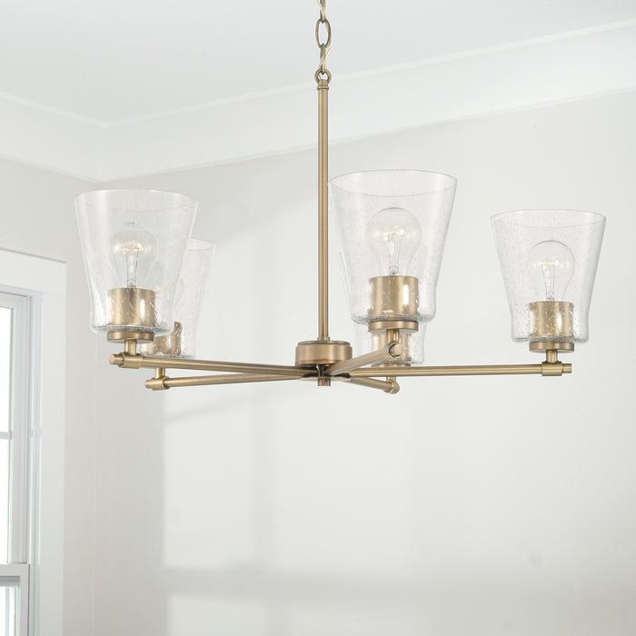 Capital Lighting 446951AD-533 Five Light Chandelier, Aged Brass