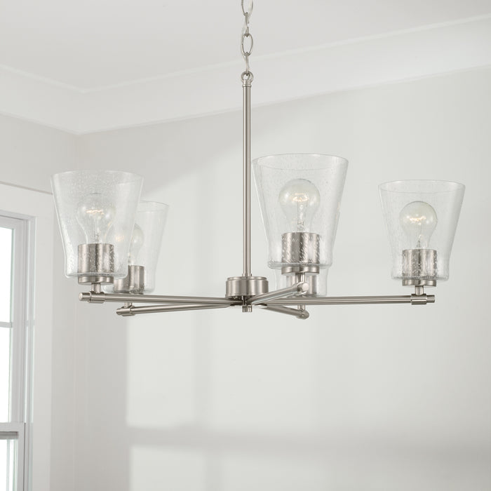 Capital Lighting 446951BN-533 Five Light Chandelier, Brushed Nickel