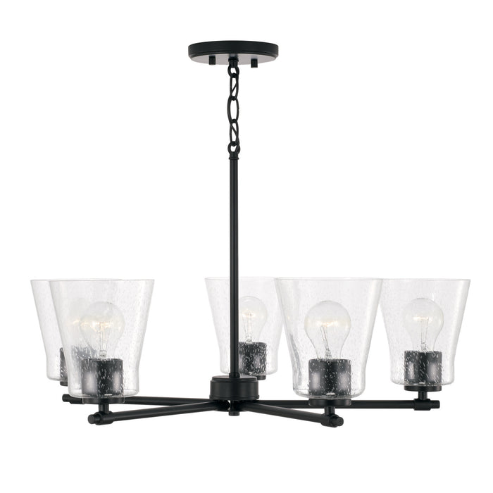 Capital Lighting 446951MB-533 Five Light Chandelier, Matte Black