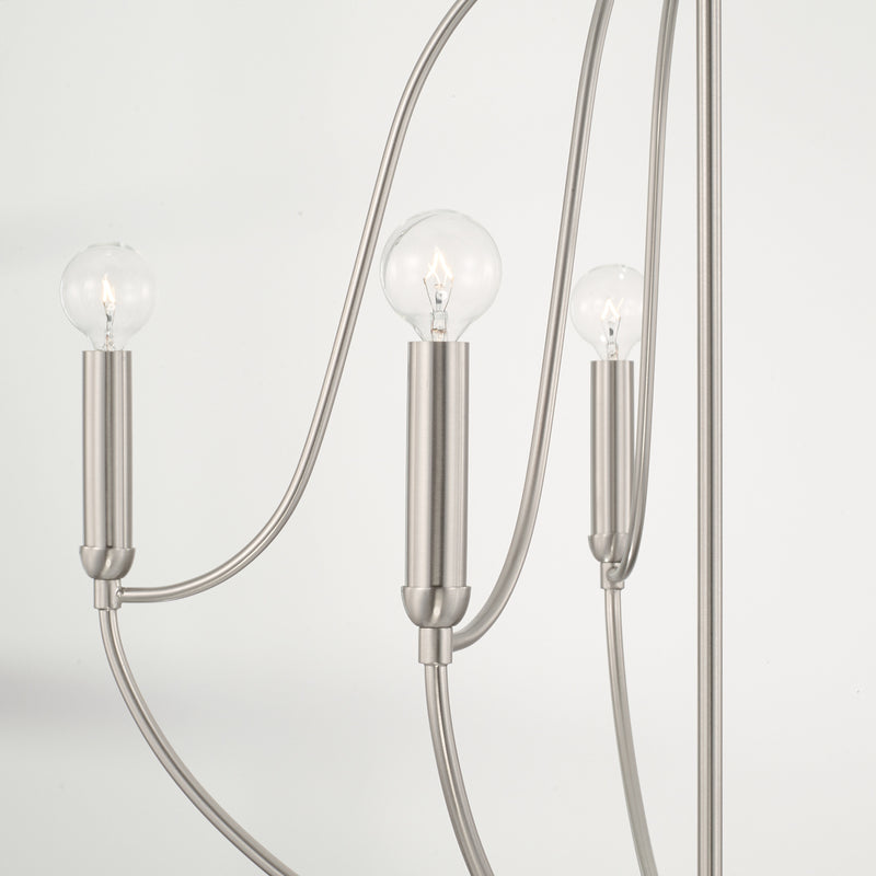 Capital Lighting 447051BN Five Light Chandelier, Brushed Nickel