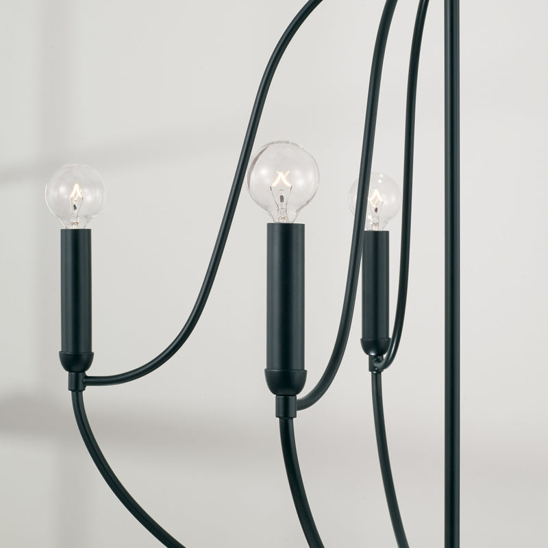 Capital Lighting 447051MB Five Light Chandelier, Matte Black