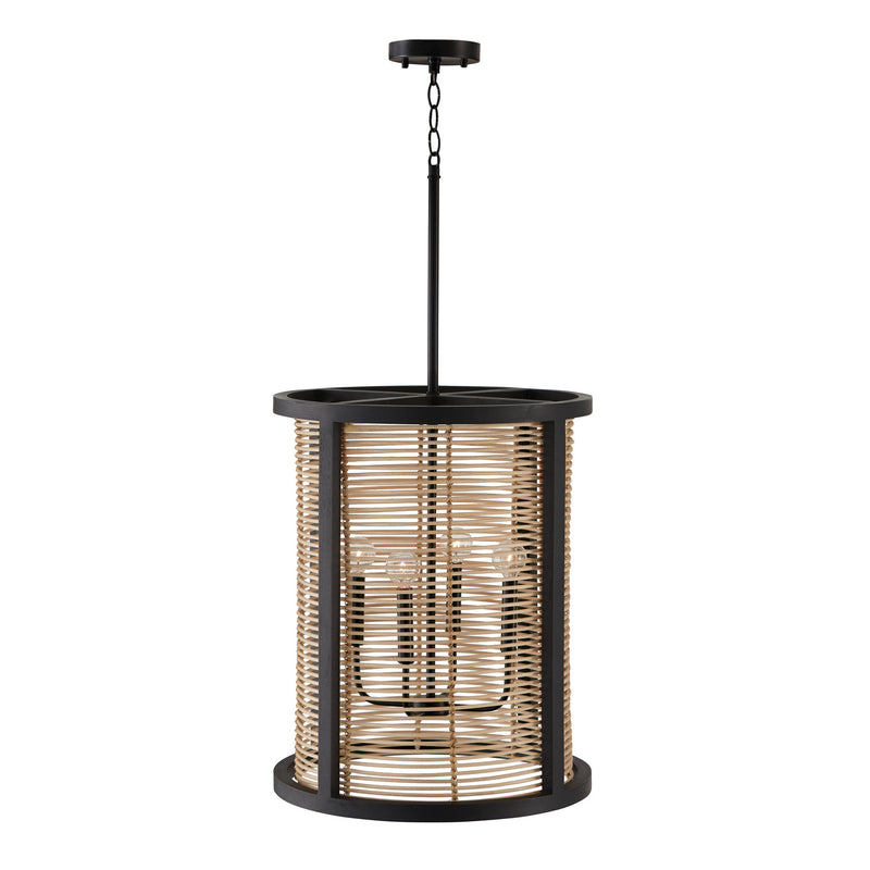 Capital Lighting 544041FK Four Light Foyer, Flat Black