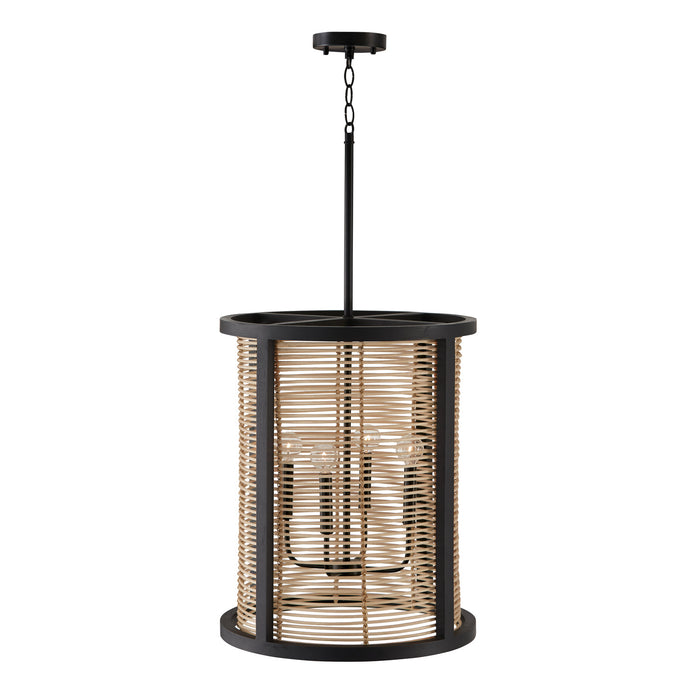 Capital Lighting 544041FK Four Light Foyer, Flat Black