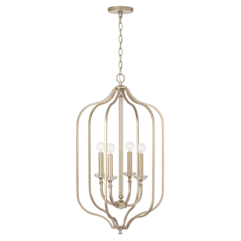 Capital Lighting 544841BS Four Light Foyer, Brushed Champagne