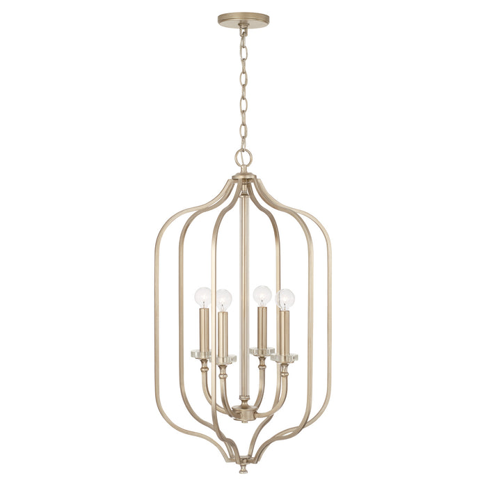 Capital Lighting 544841BS Four Light Foyer, Brushed Champagne