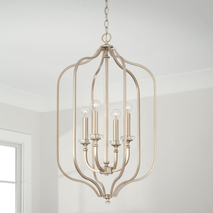 Capital Lighting 544841BS Four Light Foyer, Brushed Champagne