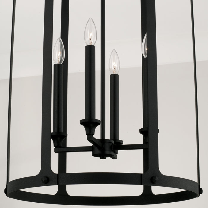 Capital Lighting 544941BI Four Light Foyer, Black Iron