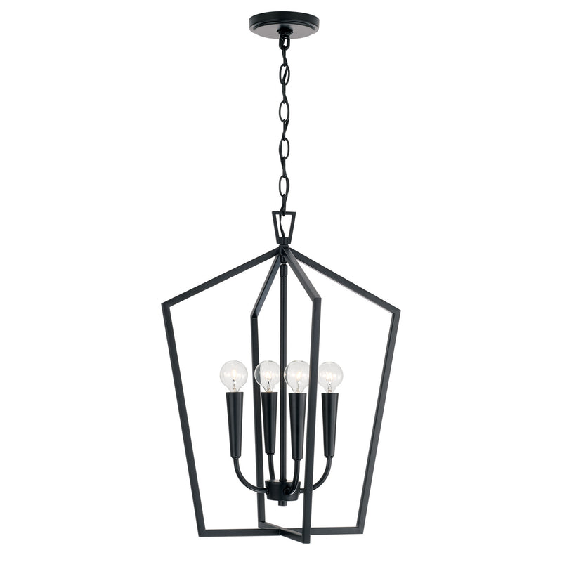 Capital Lighting 545941MB Four Light Foyer, Matte Black