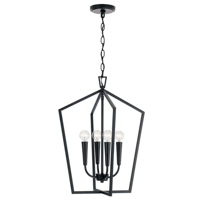 Capital Lighting 545941MB Four Light Foyer, Matte Black