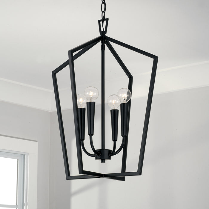 Capital Lighting 545941MB Four Light Foyer, Matte Black