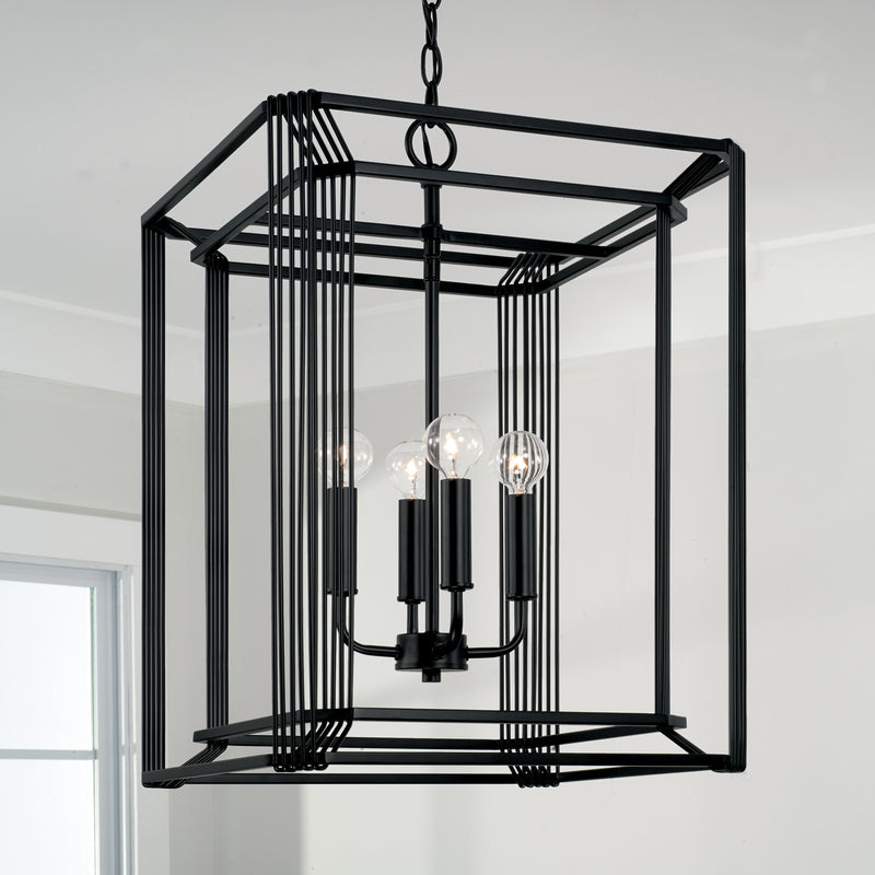 Capital Lighting 546041MB Four Light Foyer, Matte Black