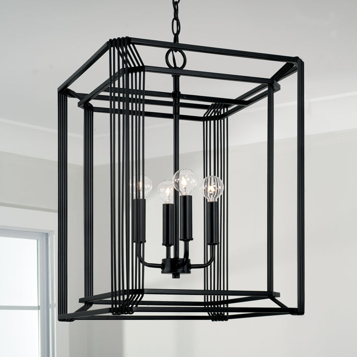 Capital Lighting 546041MB Four Light Foyer, Matte Black
