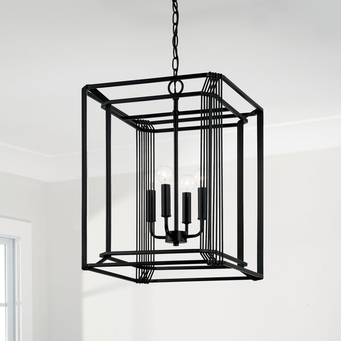 Capital Lighting 546041MB Four Light Foyer, Matte Black