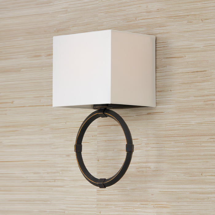 Capital Lighting 645211IH One Light Wall Sconce, Brushed Black Iron