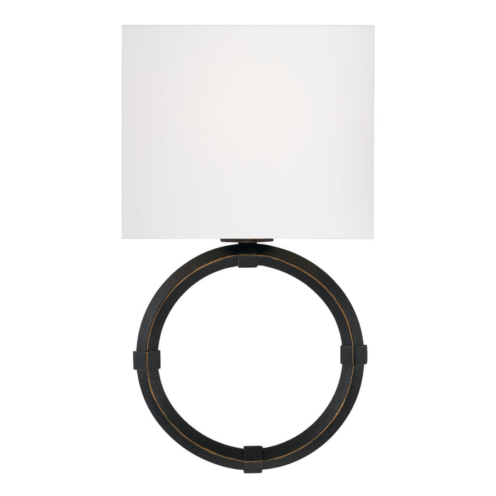 Capital Lighting 645211IH One Light Wall Sconce, Brushed Black Iron