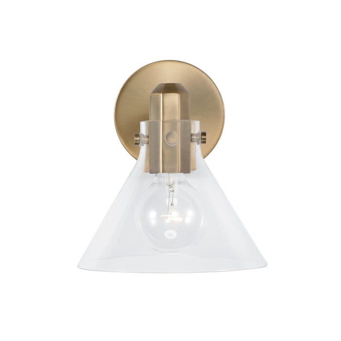 Capital Lighting 645811AD-528 One Light Wall Sconce, Aged Brass