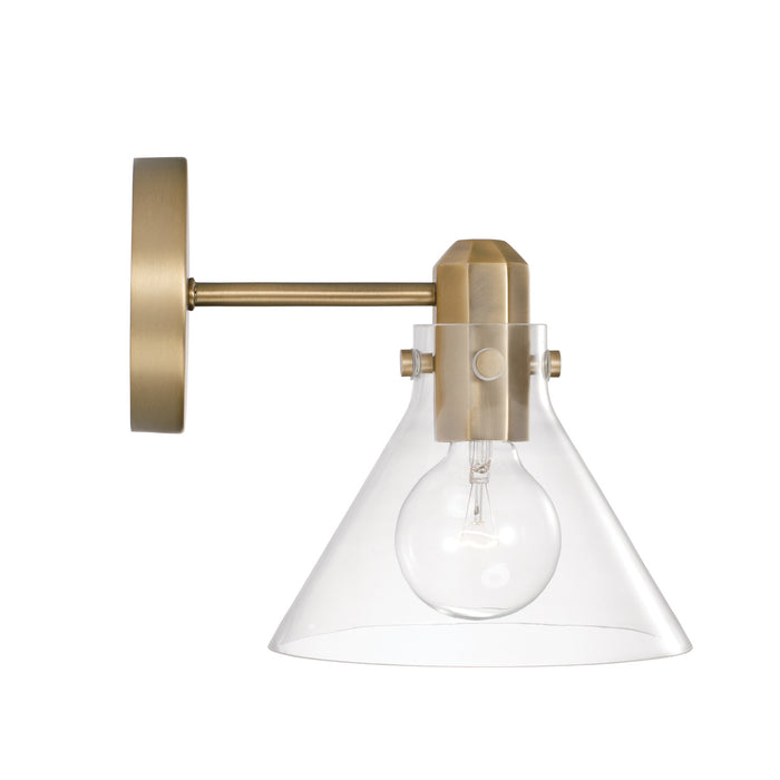 Capital Lighting 645811AD-528 One Light Wall Sconce, Aged Brass
