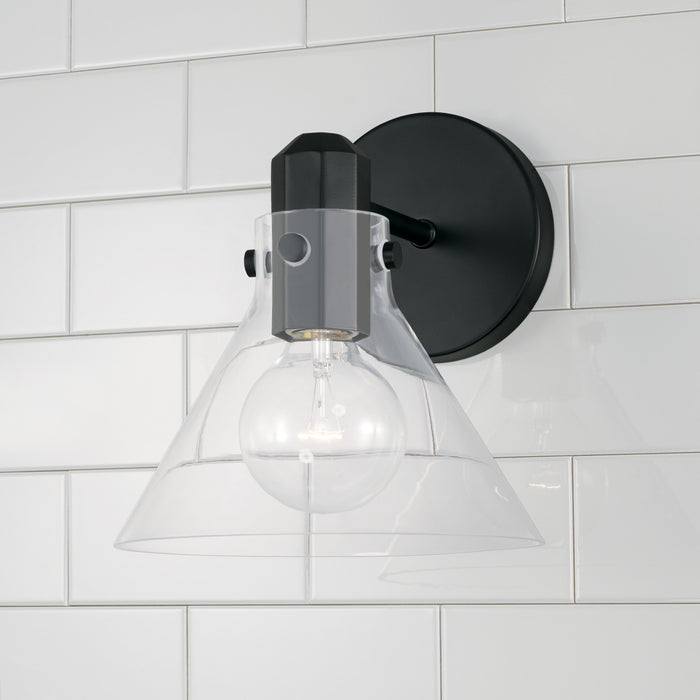 Capital Lighting 645811MB-528 One Light Wall Sconce, Matte Black